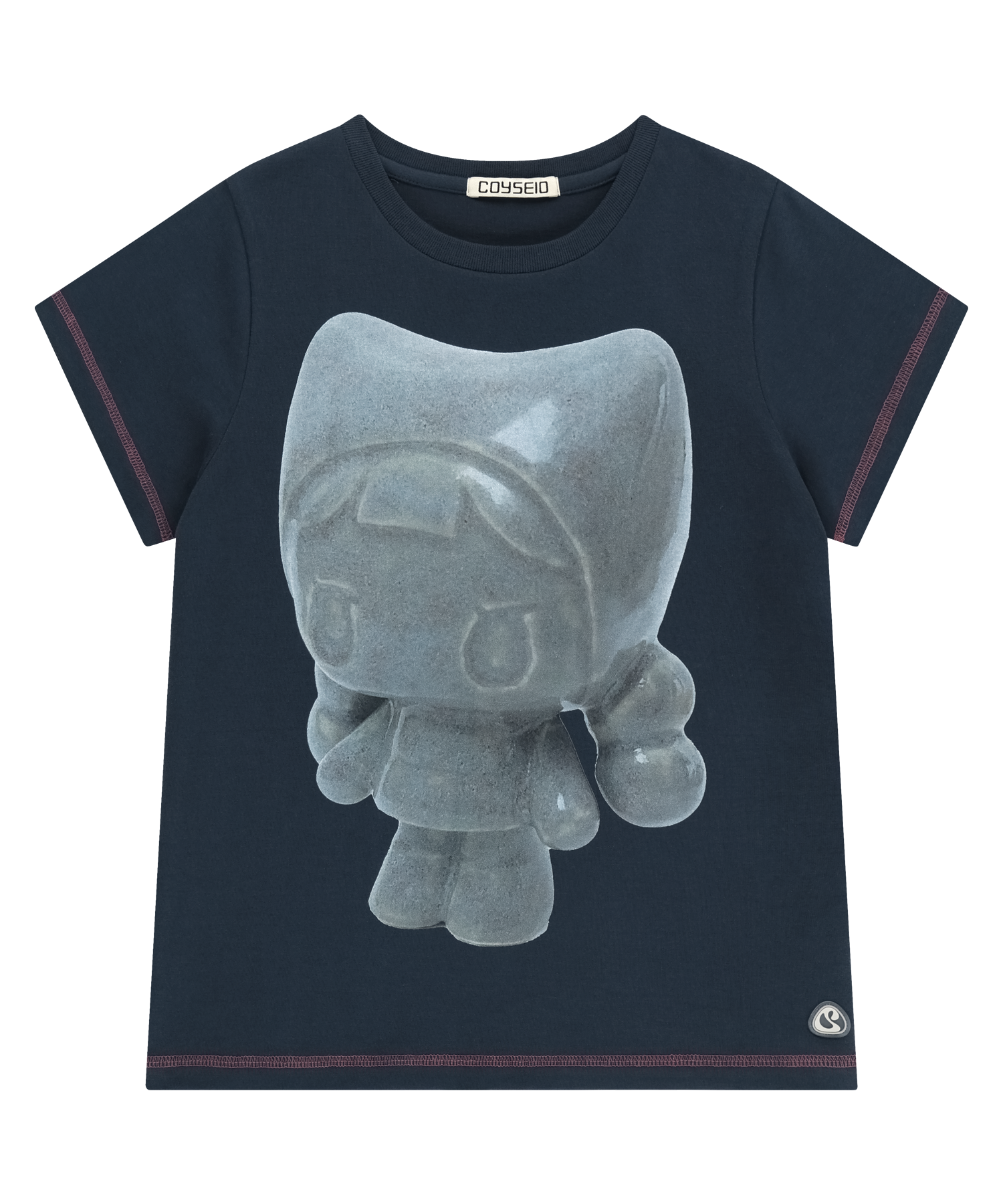 トップス coyseio PRONG SNAP MINI LOGO TEE COYSEIO] PRONG SNAP MINI LOGO TEE NAVY 正規品 韓国ブランド