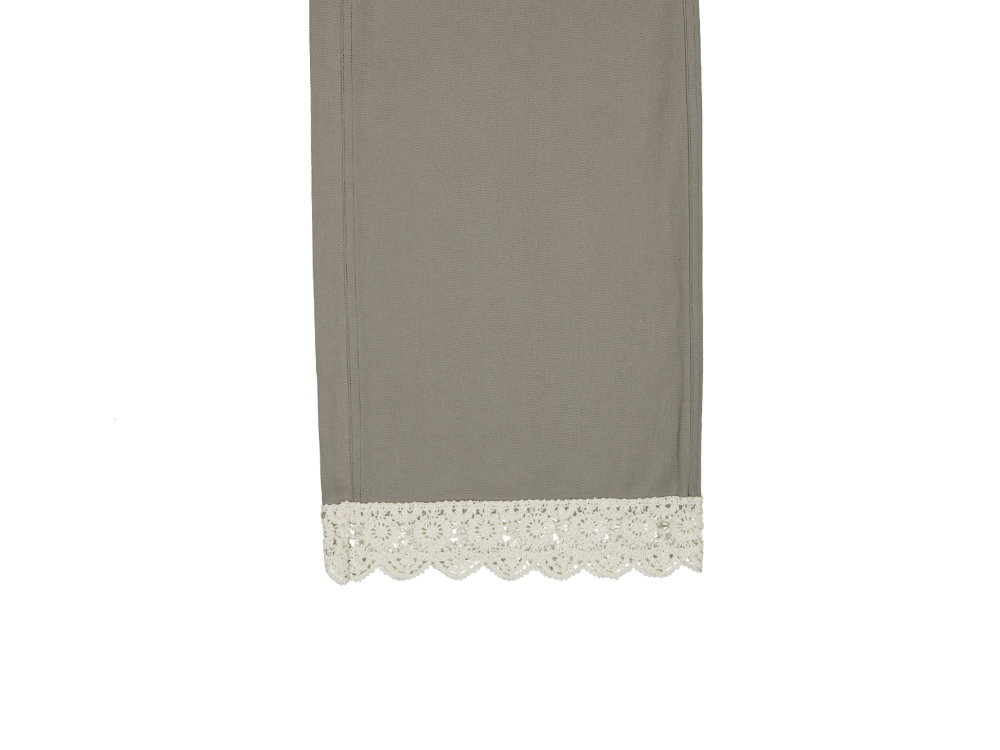 KNIT LACE PANTS ASH BROWN - coyseio