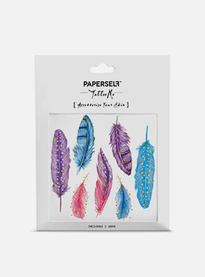 [MD &amp;P!CK] PAPERSELF Colour Feathers TATTOO STICKER