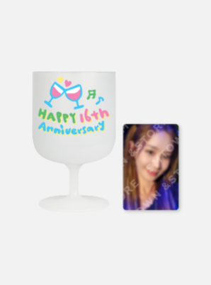 GIRLS&#039; GENERATION 16th Anniversary DIY Plastic Wine Cup &amp; Photo Card Set