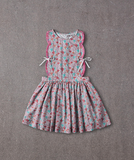 Emma Dress (N20S099) - Blooming Hearts Mint ★ONLY 6Y★