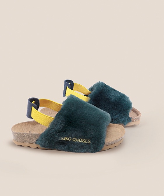 B.C Embroidered Sheepskin Sandals #11035