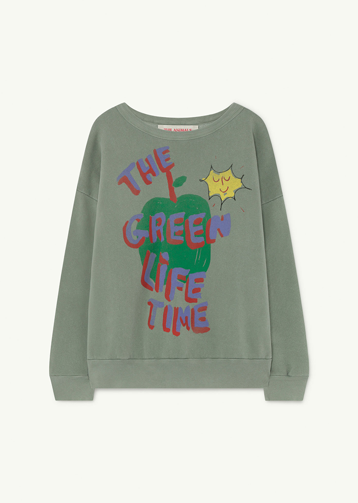 Soft Green Apple Big Bear Kids Sweatshirt - F21007_148_EX ★ONLY 2Y★