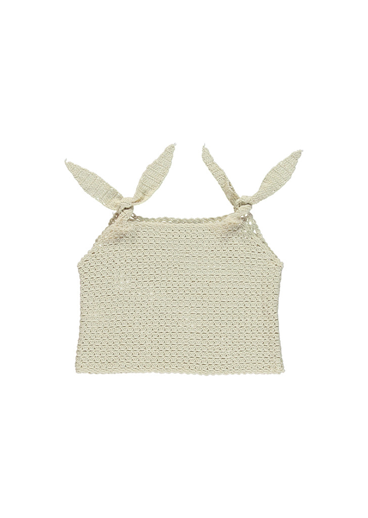 Eleanor Crochet Vest - Natural