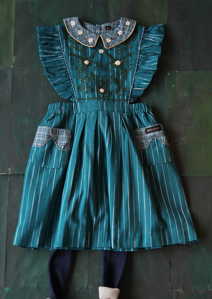 Apron Dress - Ikat Blue #REIKT ★ONLY 4Y★