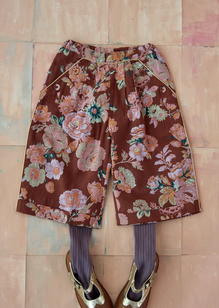 Large Pants - Brown Flower #PTBRF