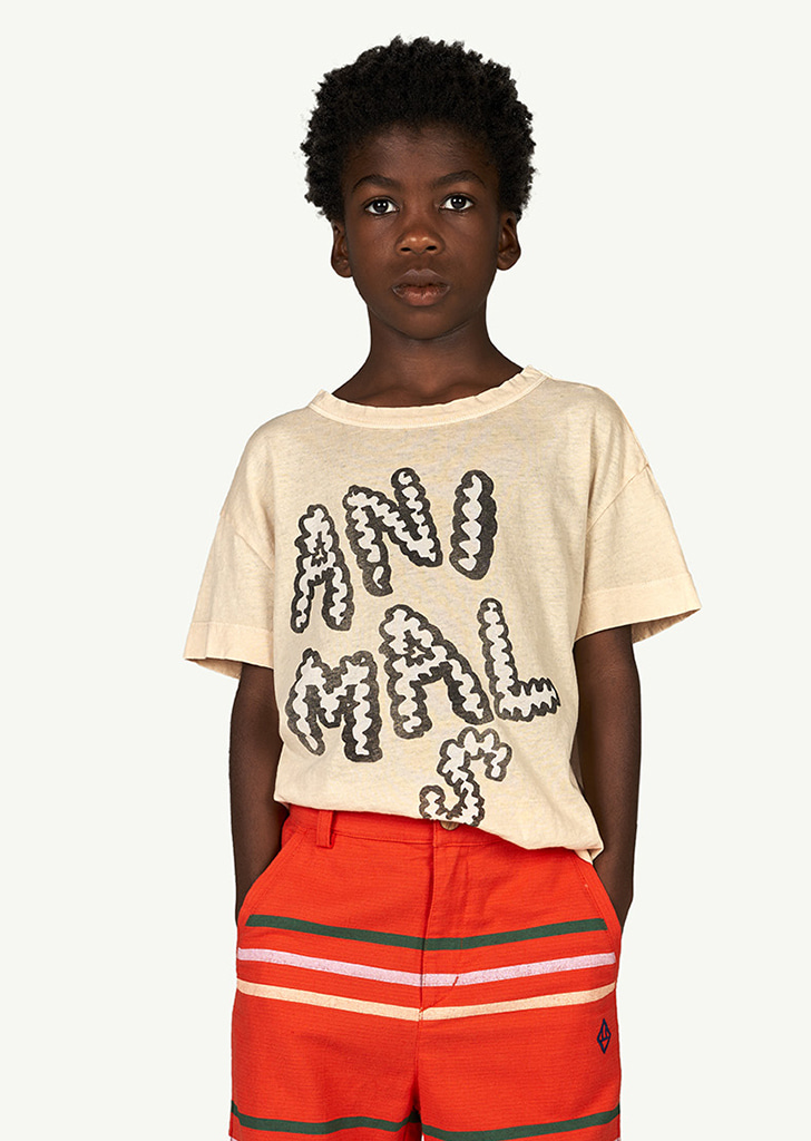 Rooster Kids T-Shirt - Beige Animals_253_BP