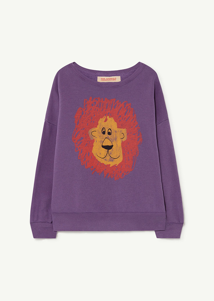 Big Bear Kids Sweatshirt - Purple Lion_259_BJ