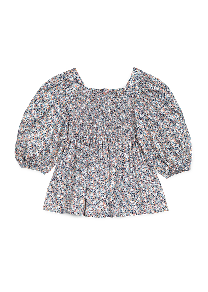 MiP:: Smocked Balloon Sleeve Blouse - Multicolor ★ONLY 4Y★