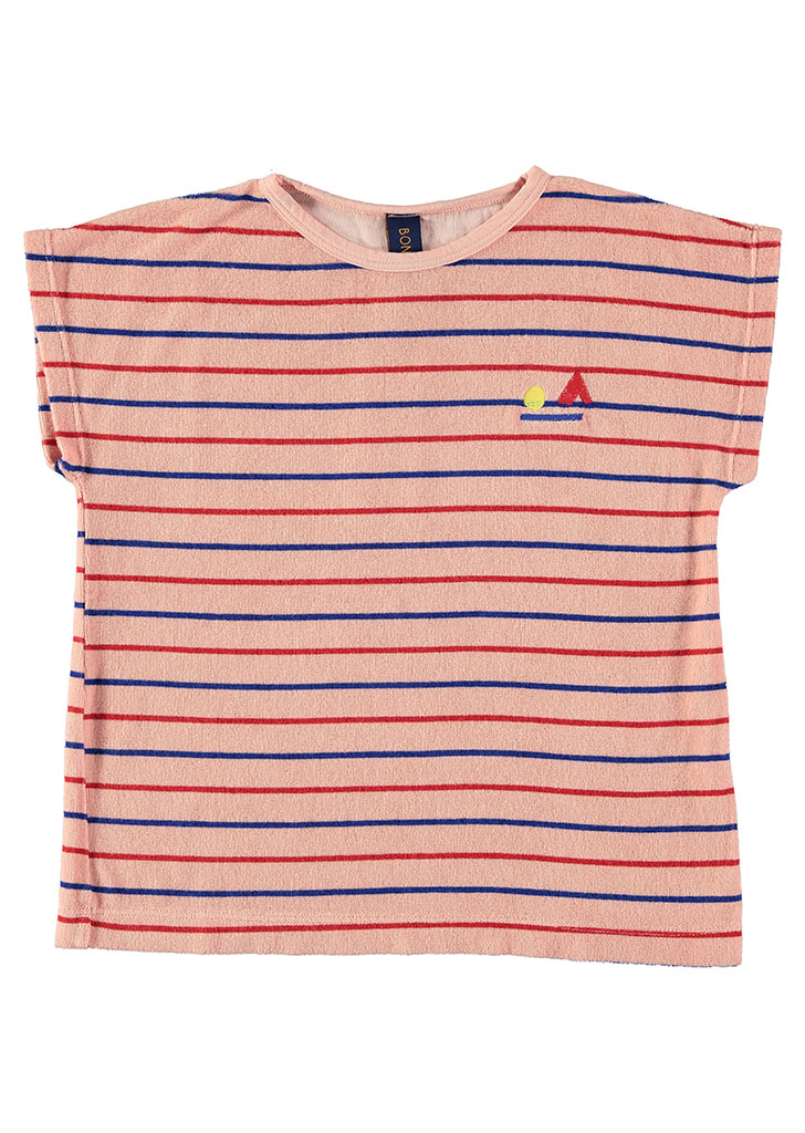 BM::T-Shirt Terry Stripes - Dusty Pink