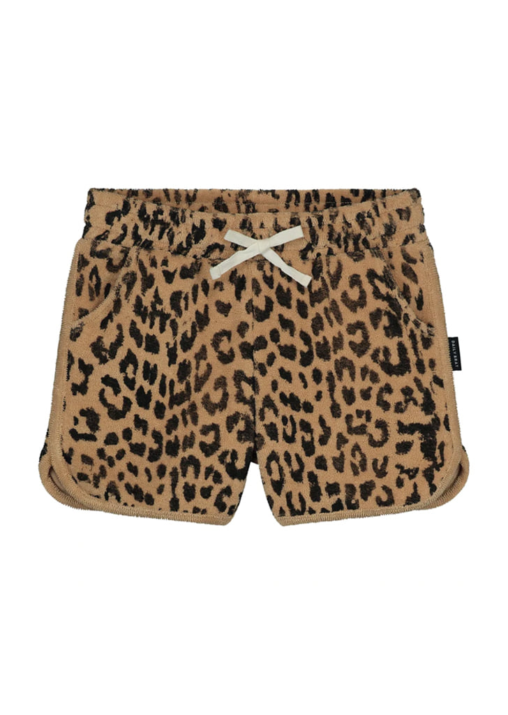 Leopard Towel Shorts - Sand (DB782)
