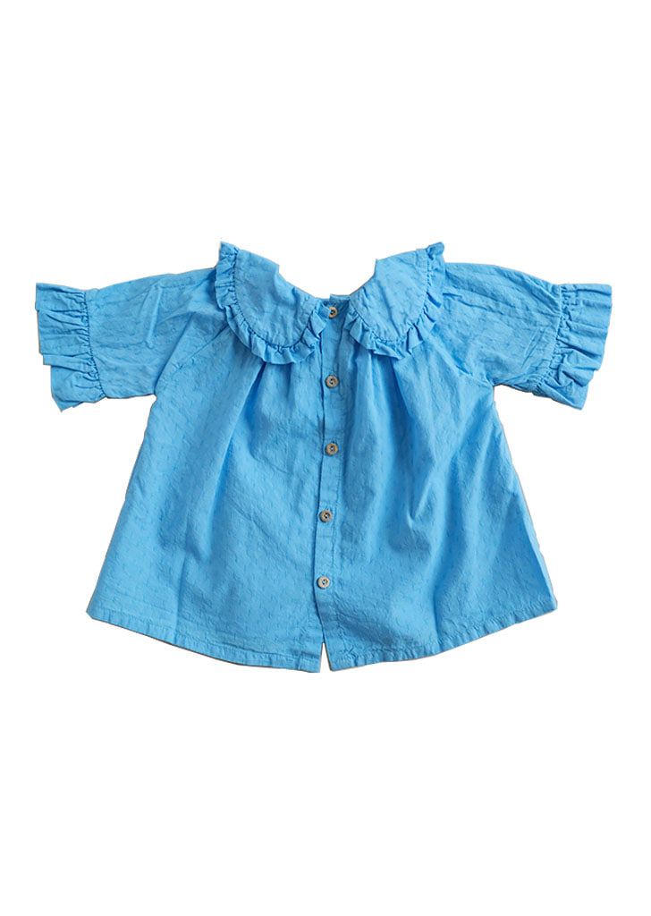 YP:: Collar Blouse  - Blue ★ONLY 6Y★