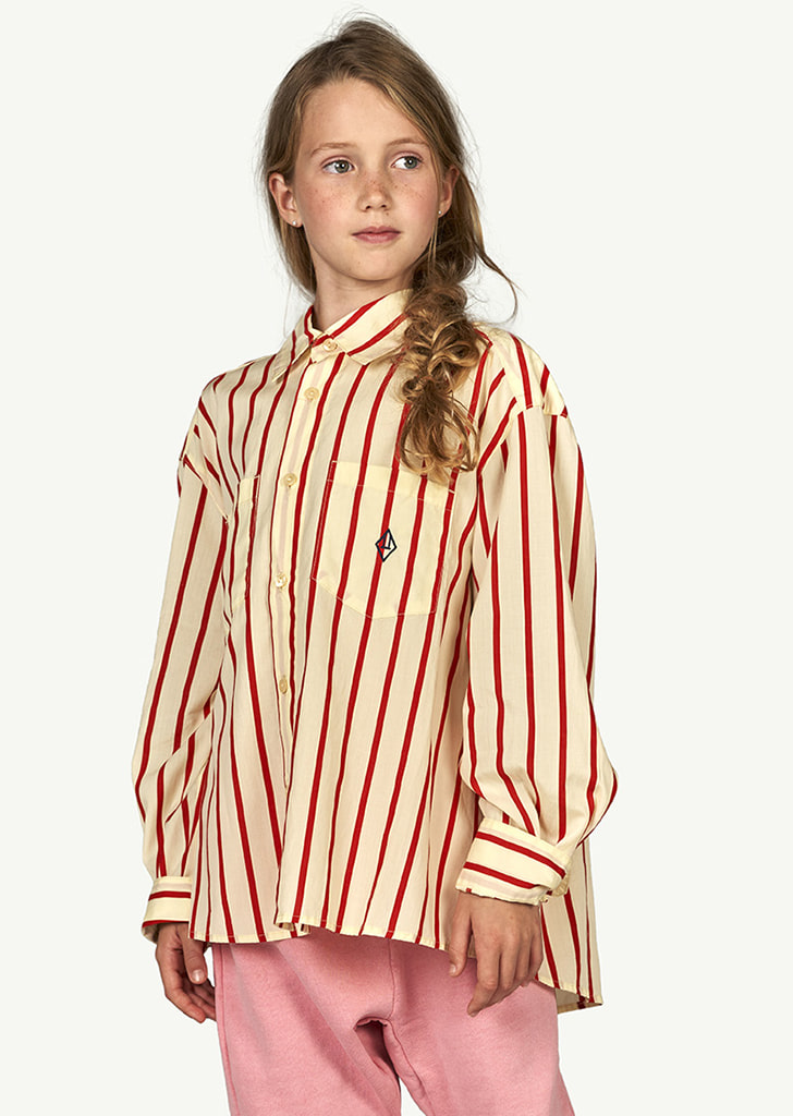 Wolf Kids Shirt - Yellow &amp; Red Stripes_081_AL
