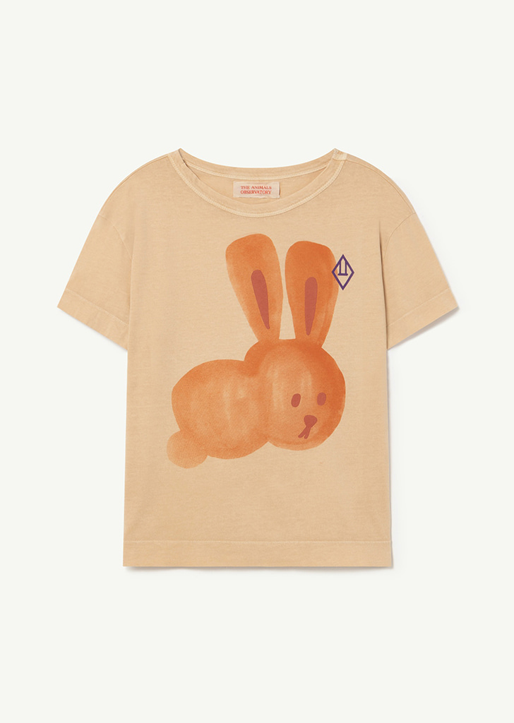 Rooster Kids T_Shirt - Brown &amp; Pink Rabbit_026_EM