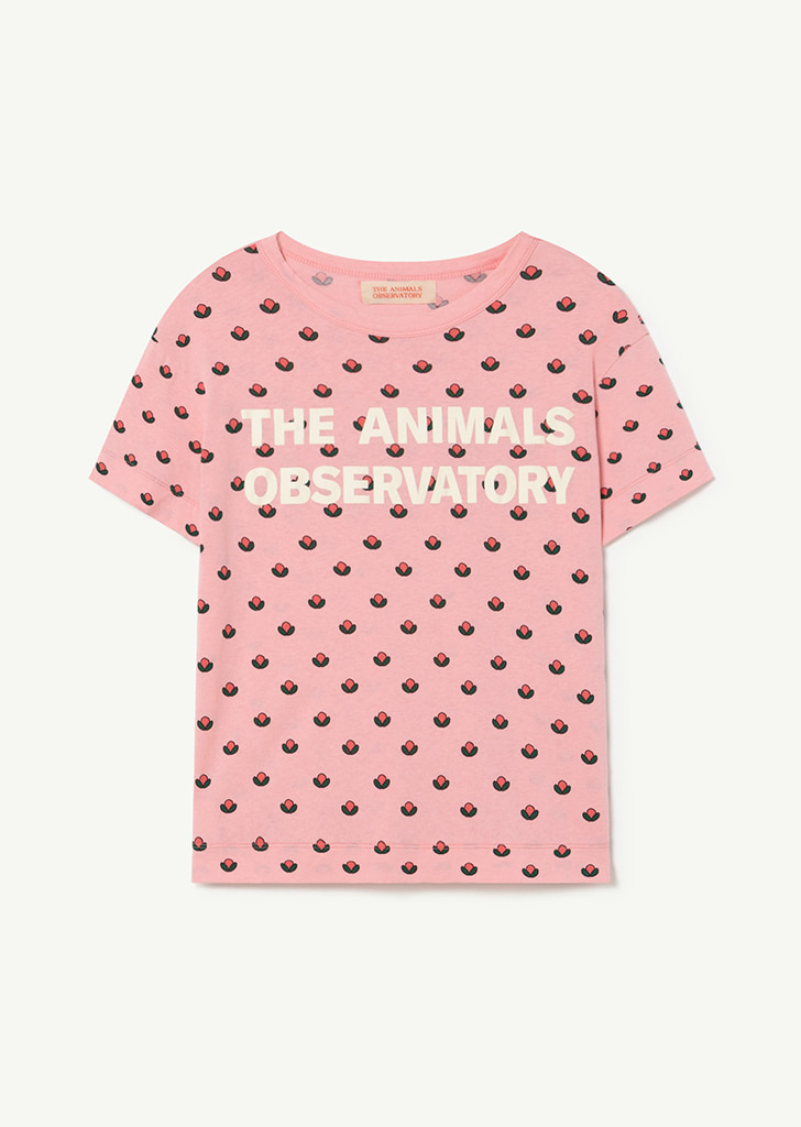 Rooster Kids T_Shirt - Pink &amp; Dark Pink Flowers_152_CW