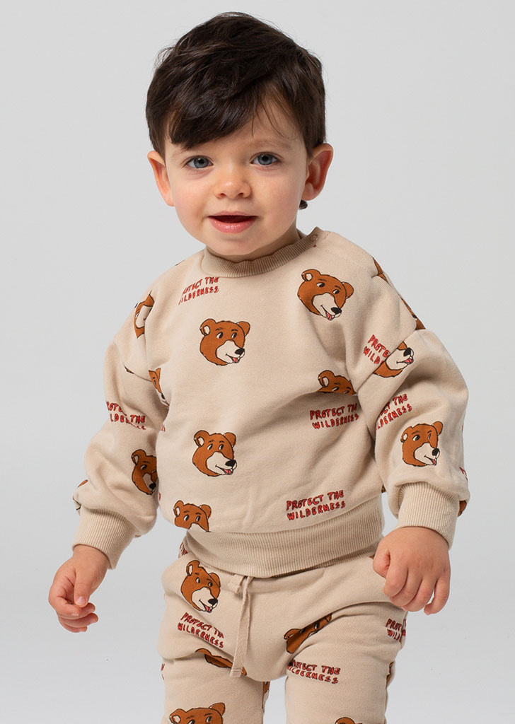 W&amp;W:: Baby Sweatshirt - Khaki Bear