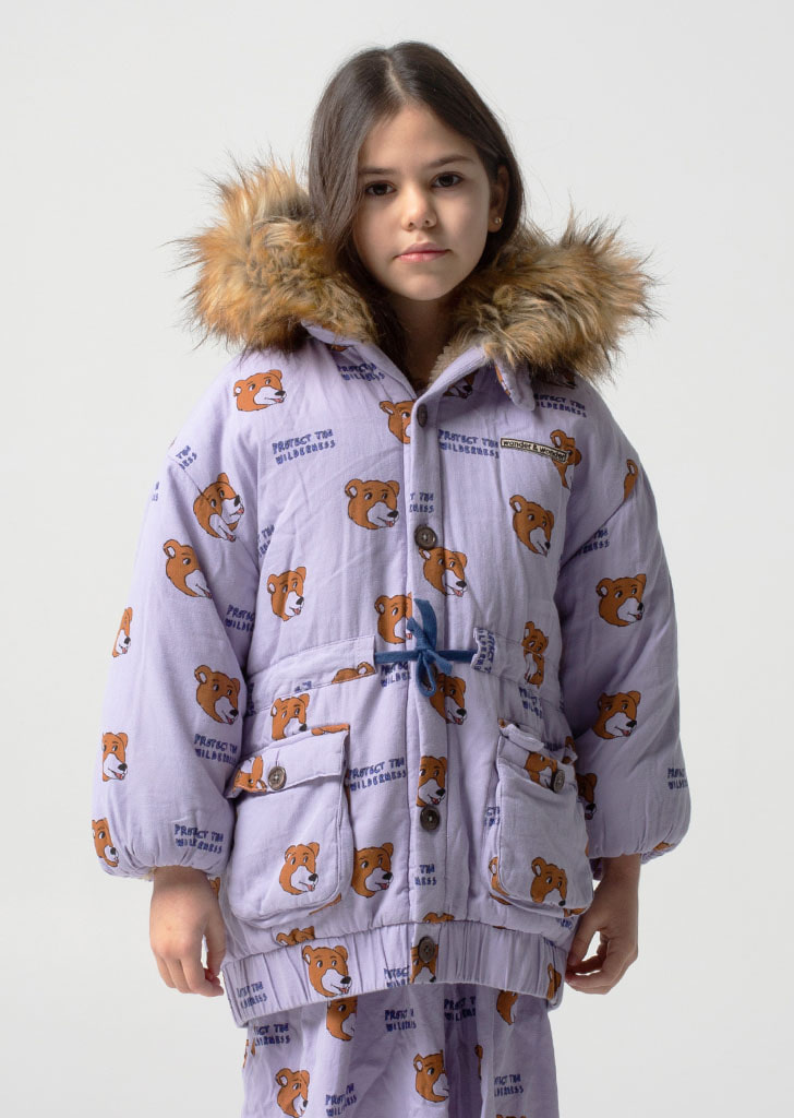 W&amp;W:: Padded Parka - Ube Bear ★ONLY 5-6Y★