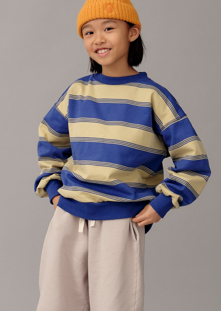 MS:: Balloon Sweatshirt (MS017) - Ultramarine Stripe