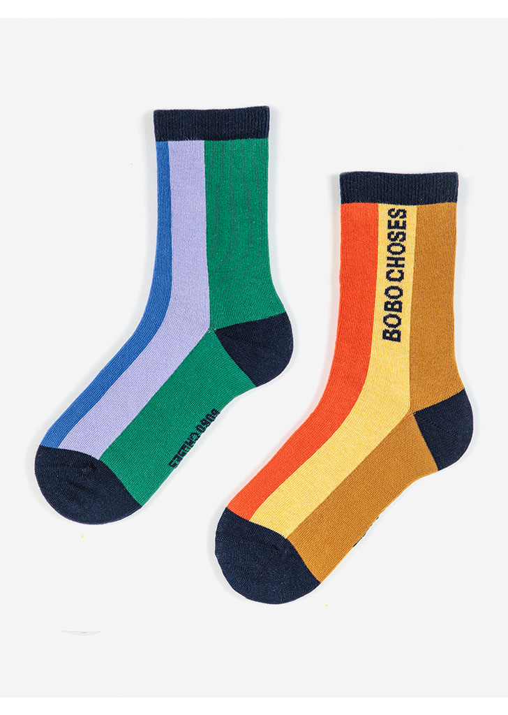 ◆2Drop◆ BC:: Multi color stripes long socks #AI031