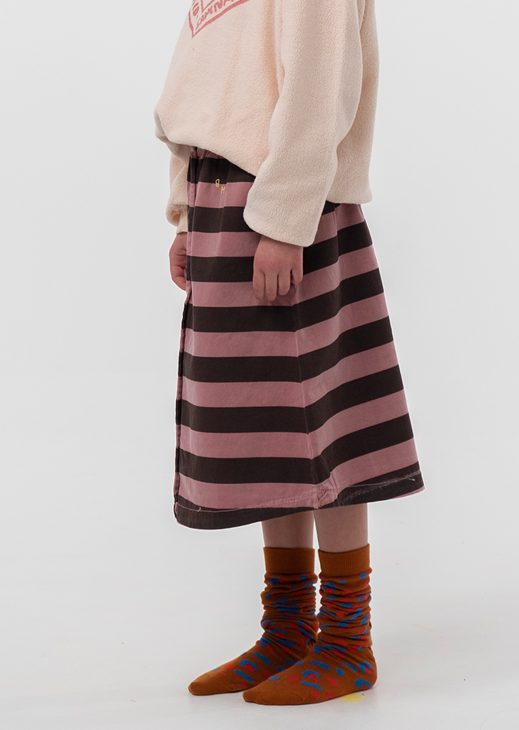 BM::Long skirt wide stripes - Rust