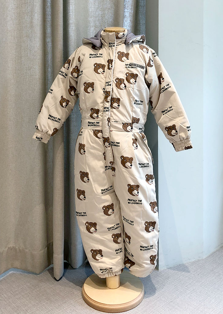 W&amp;W:: [Korea Exclusive] Ski Overall - Cream Bear ★ONLY 1-2Y★