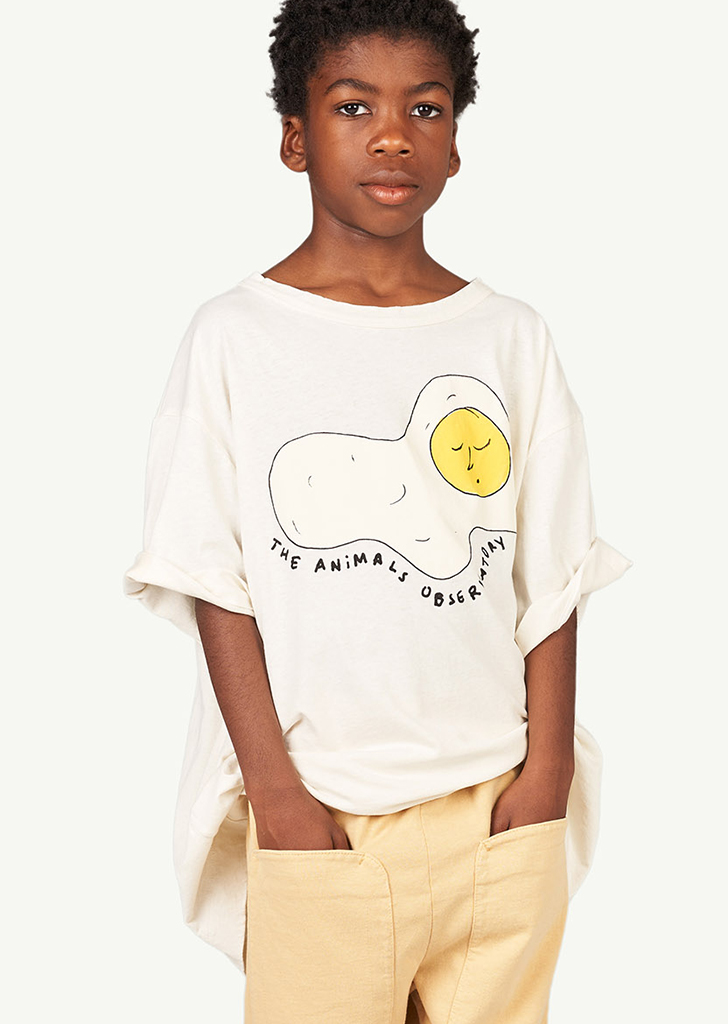 TAO:: Rooster Oversize Kids T-Shirt - White Egg _108_EA