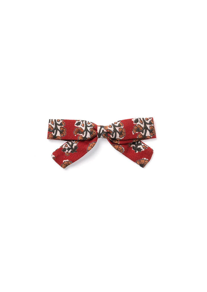 Lali::Small Bow - Red Block Print