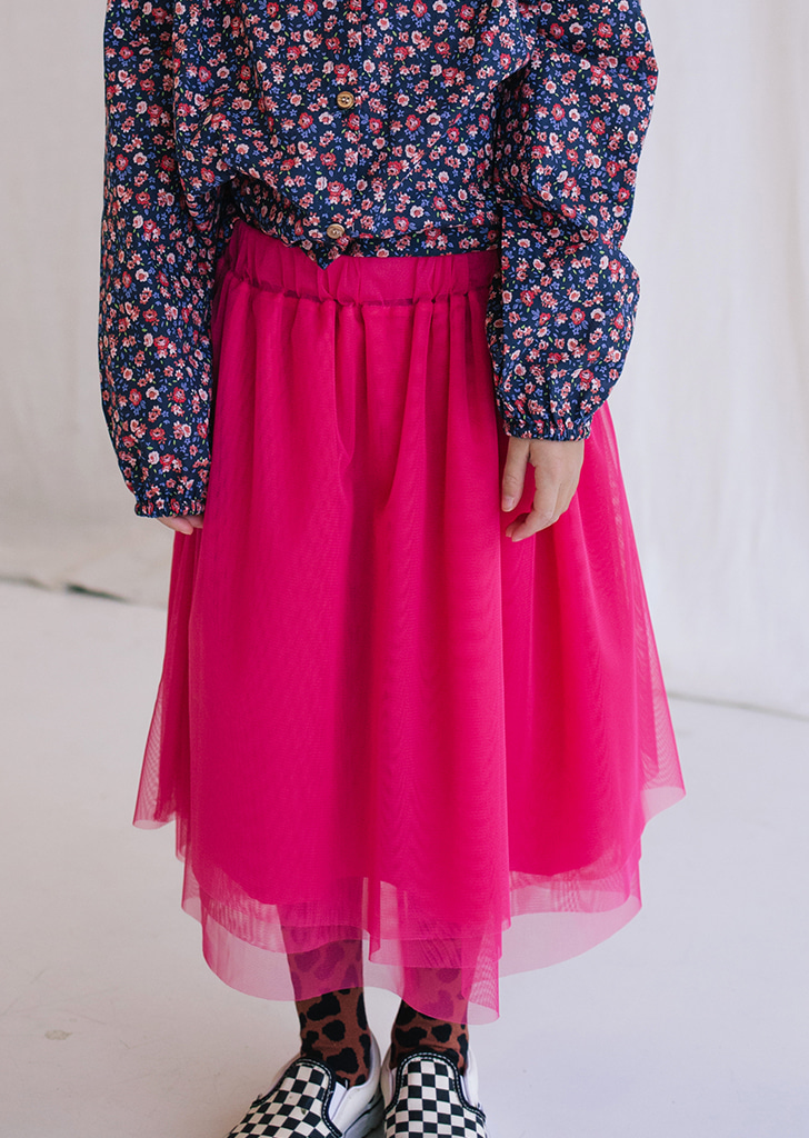 DB876 :: Celia Tule Skirt - Happy Pink