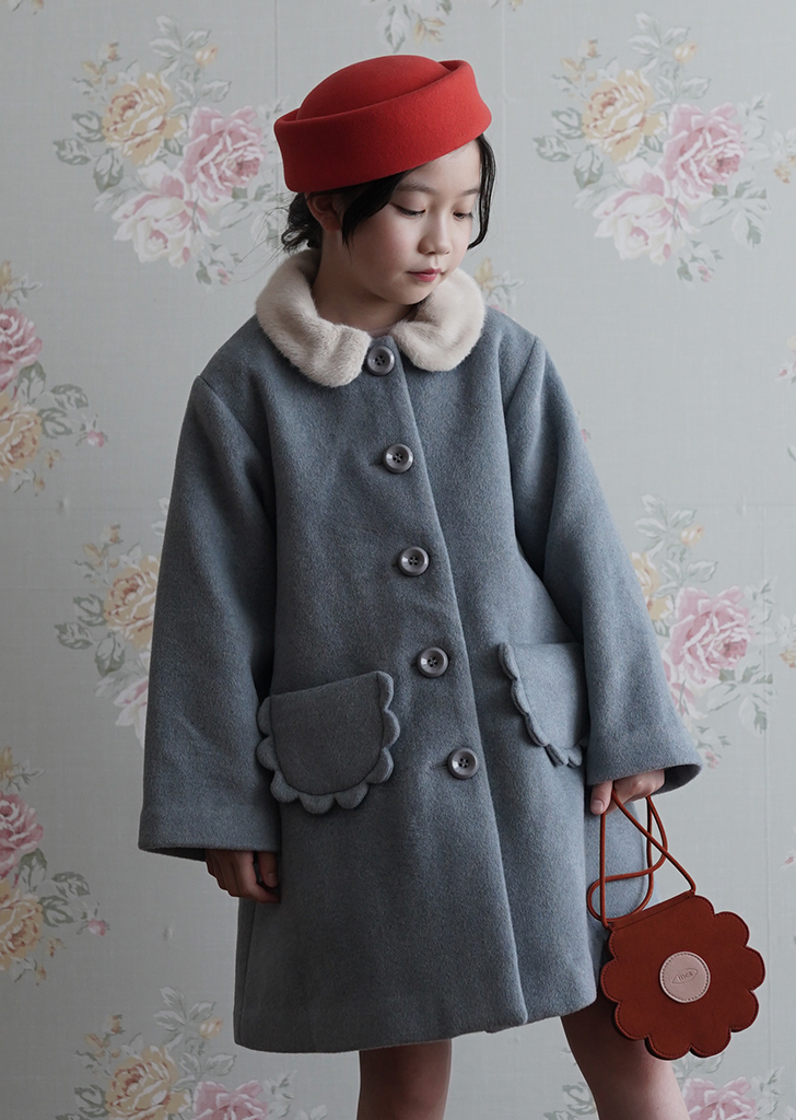 MKDF :: Coat With Fur Collar - Blue ★ONLY 120★