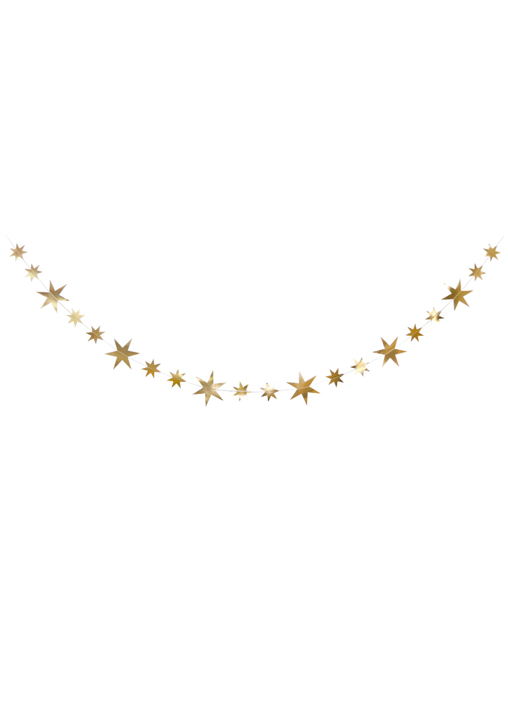 Metalic Gold Star Garland (3m)