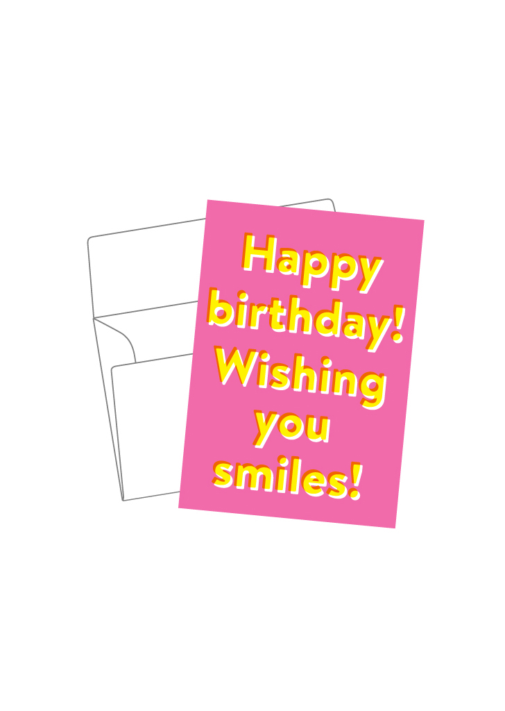 Afrocat:: Risography Greeting Card - Pink Birthday