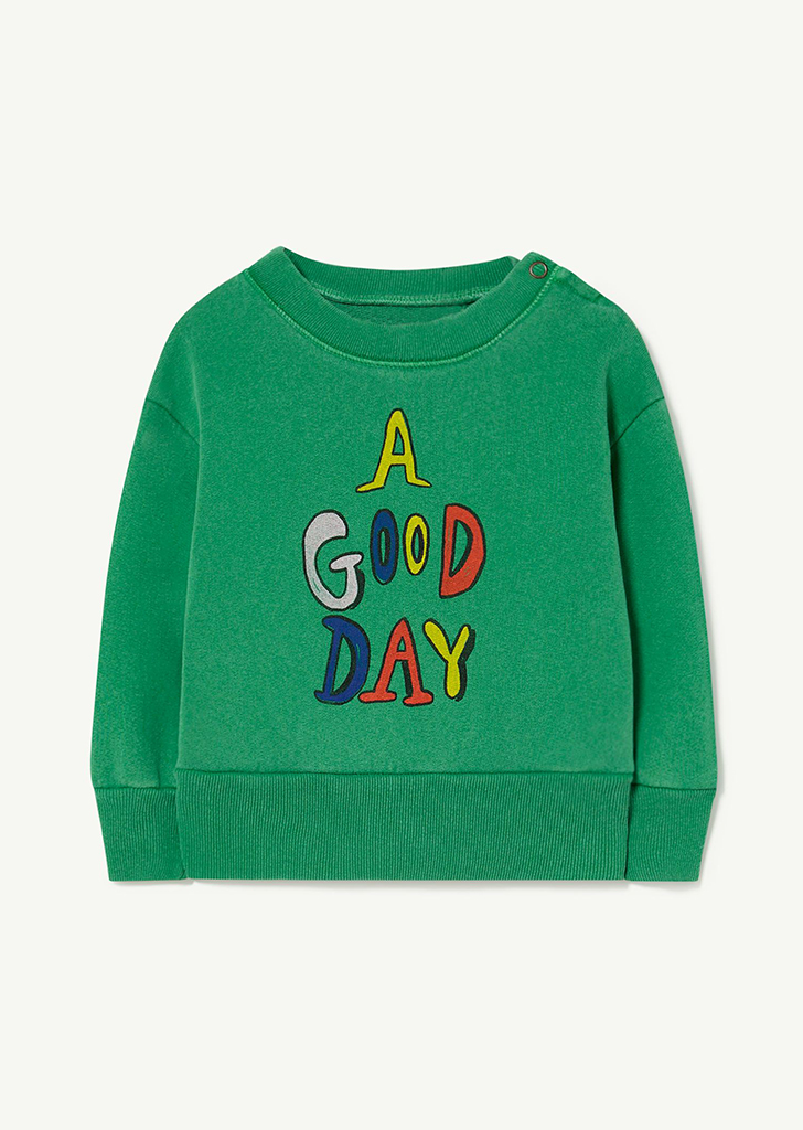 Good Day Green Bear Baby Sweatshirt_028_BT