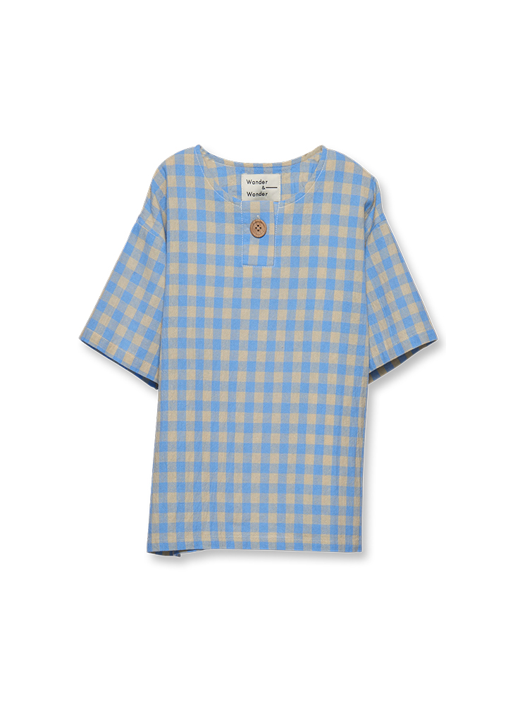 W&amp;W :: Henley Shirt - Cloud Check ★ONLY 5-6Y★