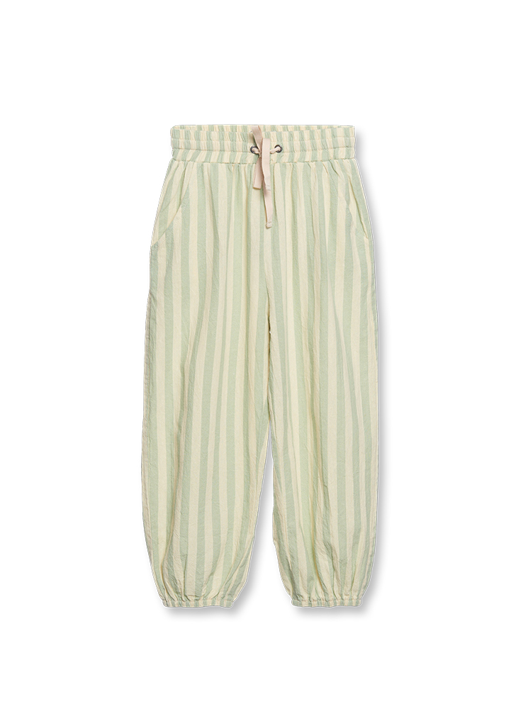 W&amp;W :: Drawstring Pants - Sage Stripe