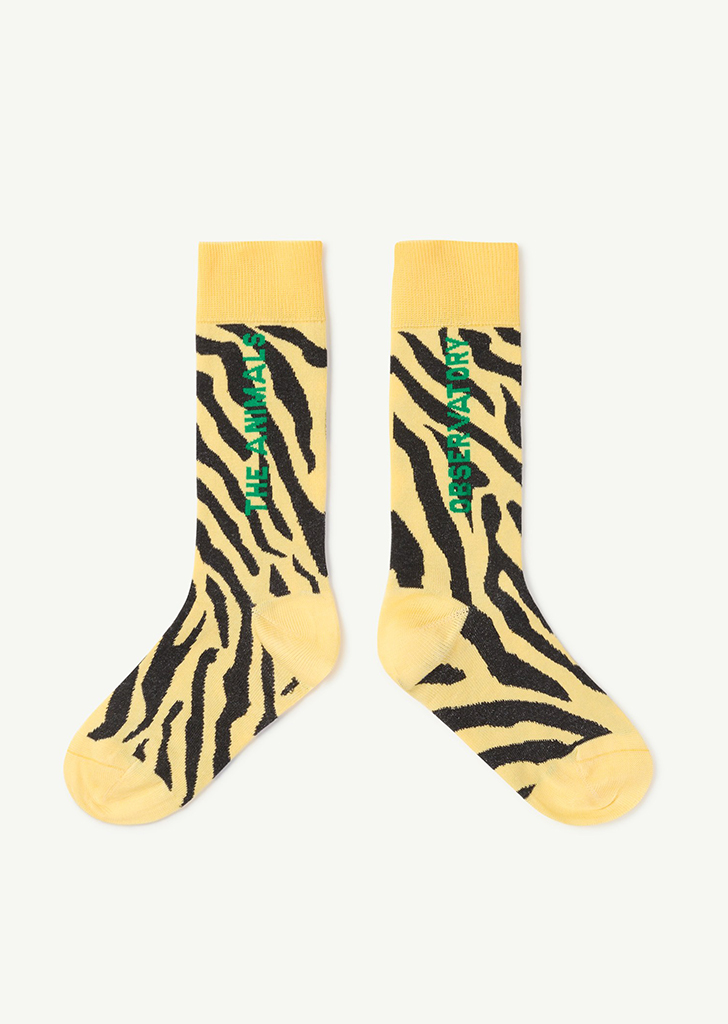 Zebra Yellow Worm Socks_099_XX