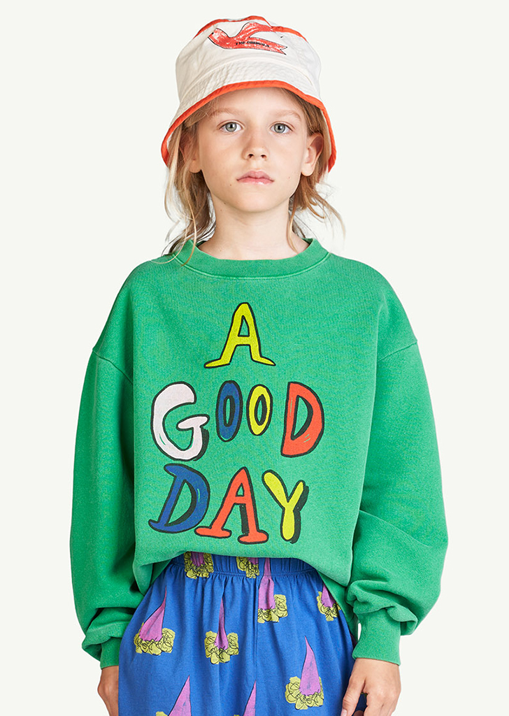 Good Day Green Bear Sweatshirt_028_BT