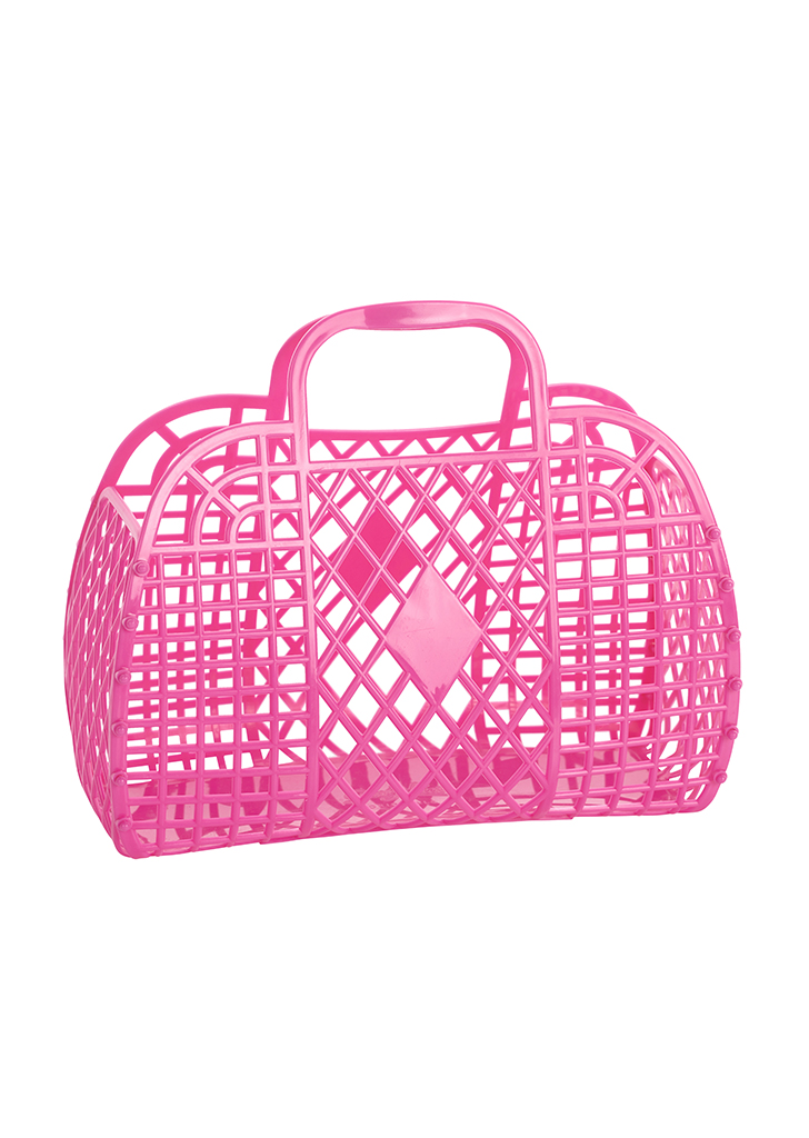 Retro Basket  Large - Berry Pink (SJRBLBEP )