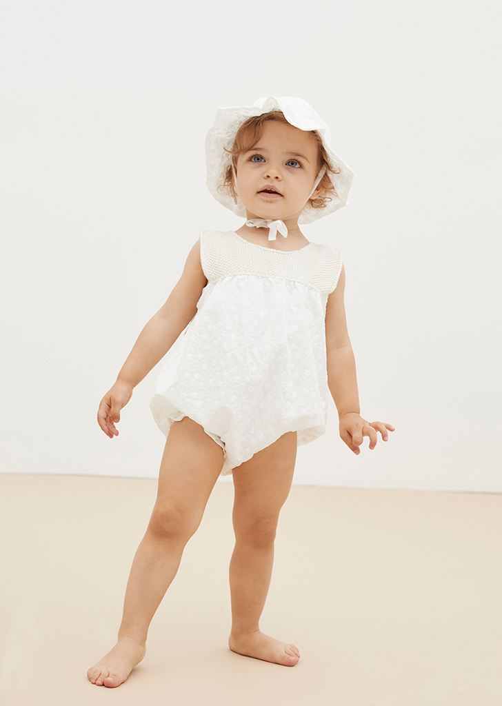 TNS:: Antonella Baby Romper - Off White