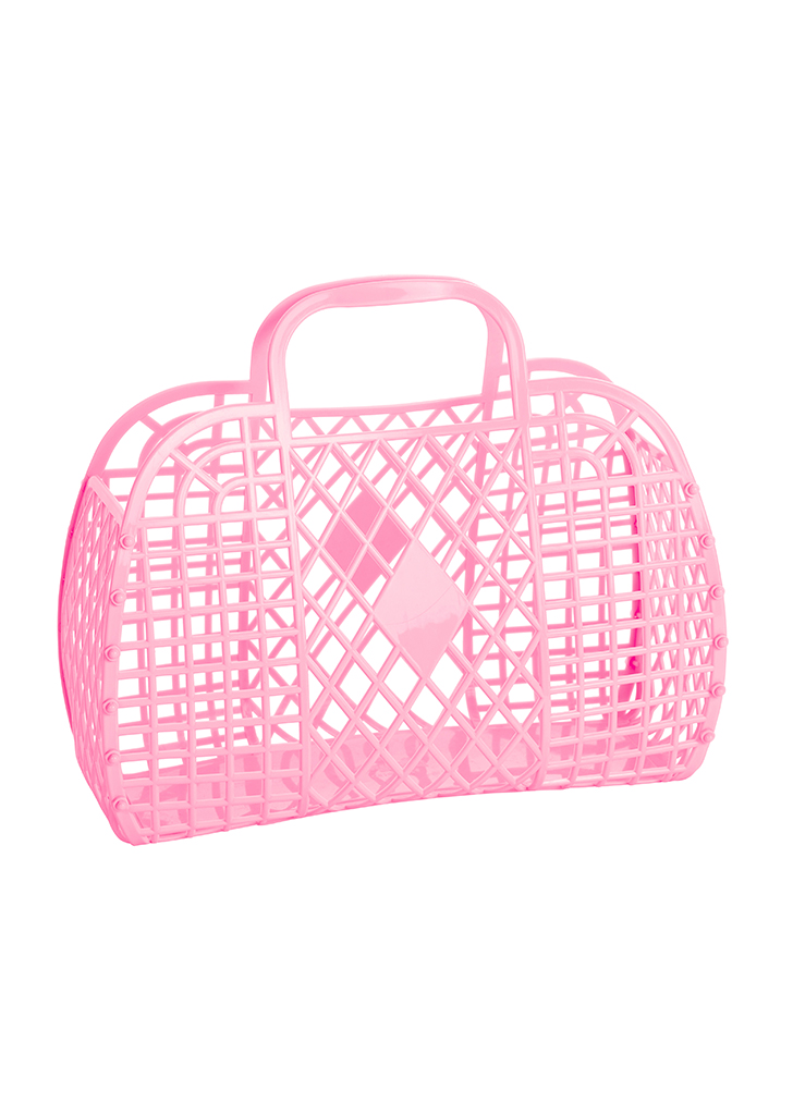 Retro Basket  Large - Bubblegum Pink (SJRBLBP )