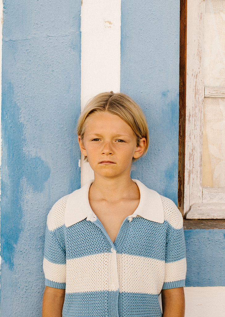 Bebe:: Karl Shirt - Azure blue stripe