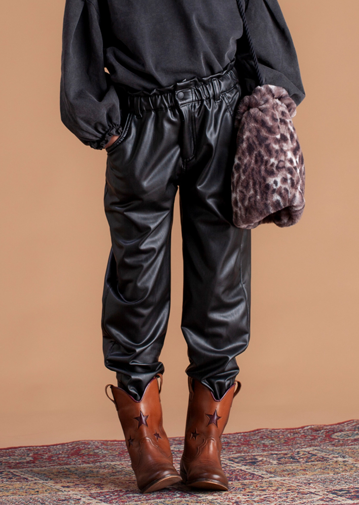 Sintetic Leather Pants - Black #W13623