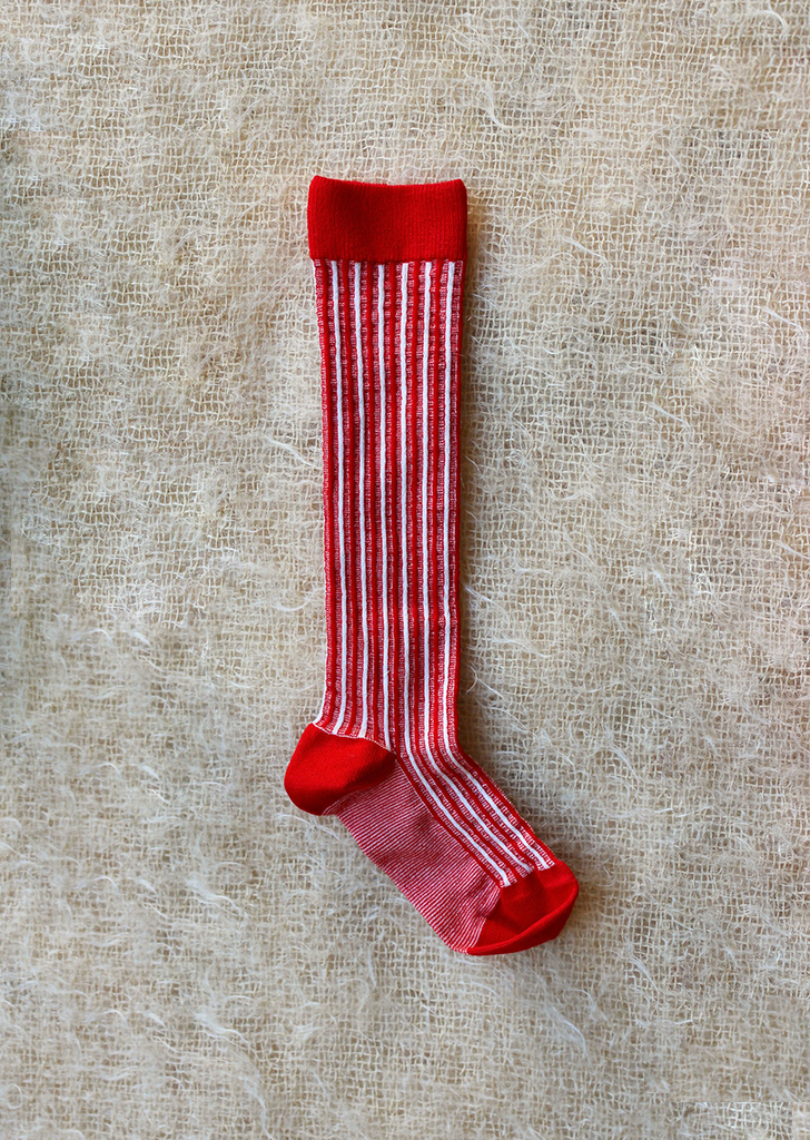 Red Stripes Socks #N69R