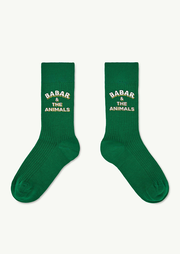 Worm Socks Green_Babar &amp; The Animals_188_AL