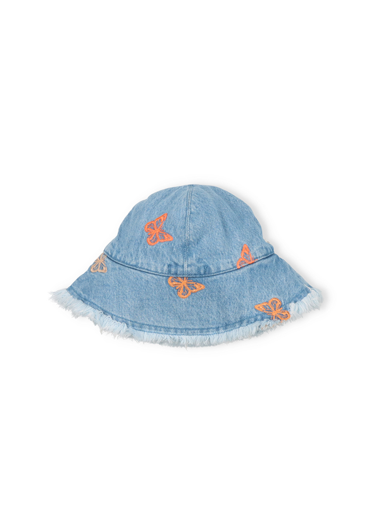 TNS:: Burbank Denim Hat - Butterfly Embroidery