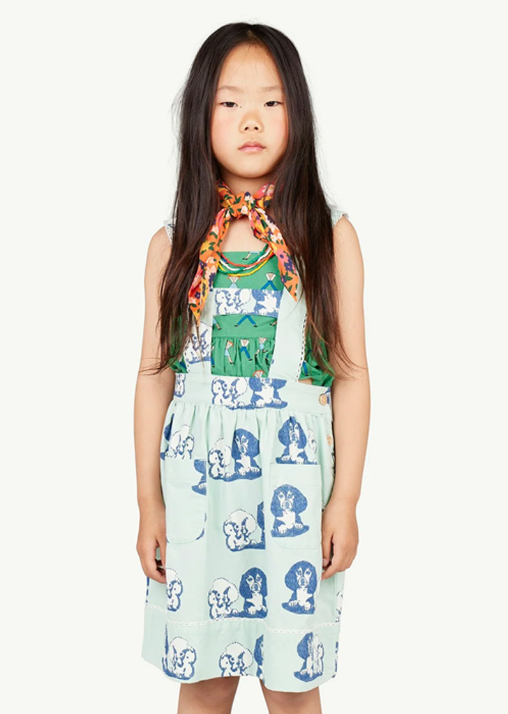 Cow Kids Dress Turquoise_308_BD