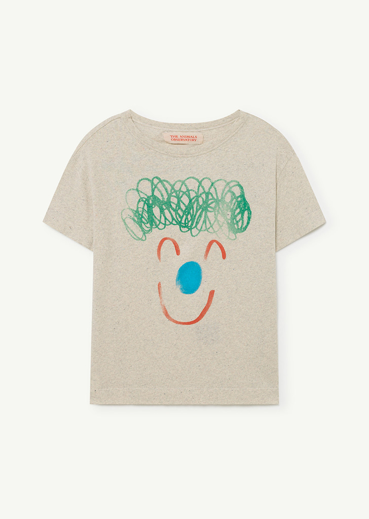Rooster Kids T-Shirt - White &amp; Green Clown_108_HO