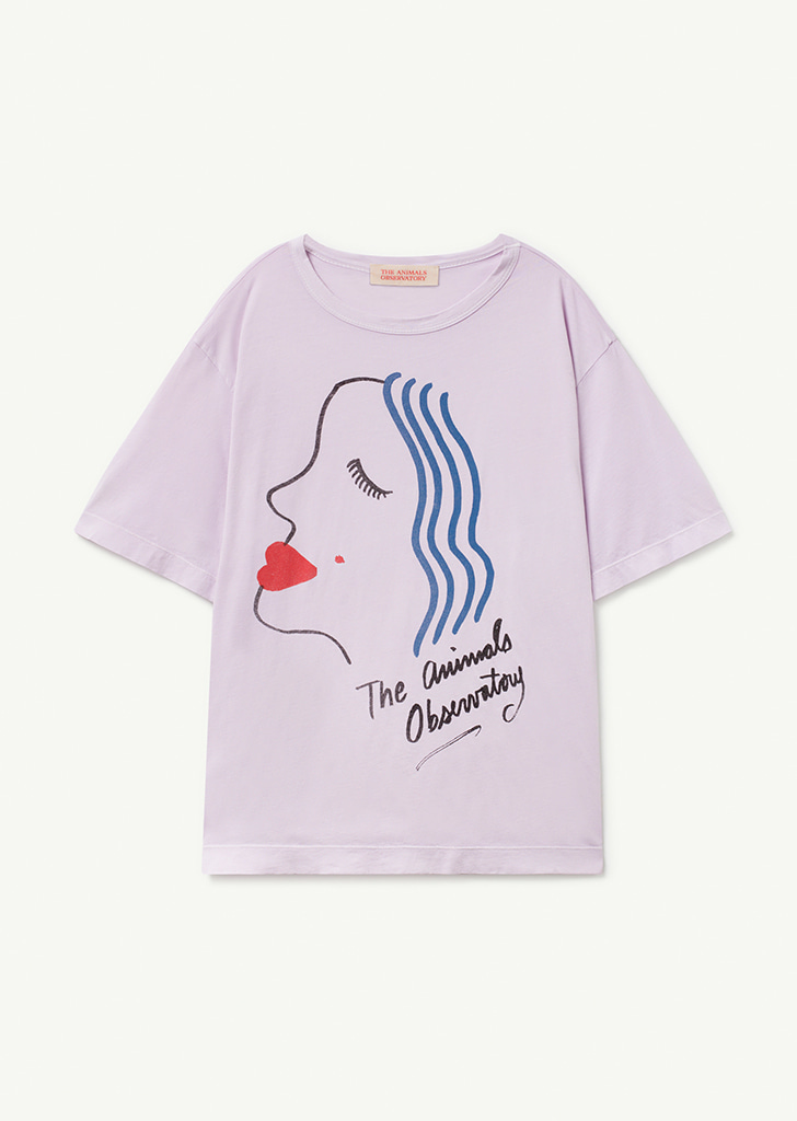 Rooster Oversize Kids T-Shirt - Lilac Face_258_BC