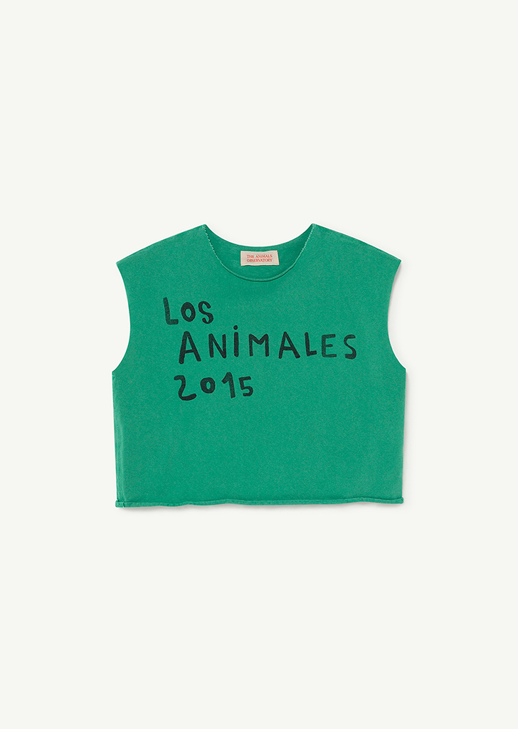 Prawn Kids T-Shirt - Green Los Animales_255_BS