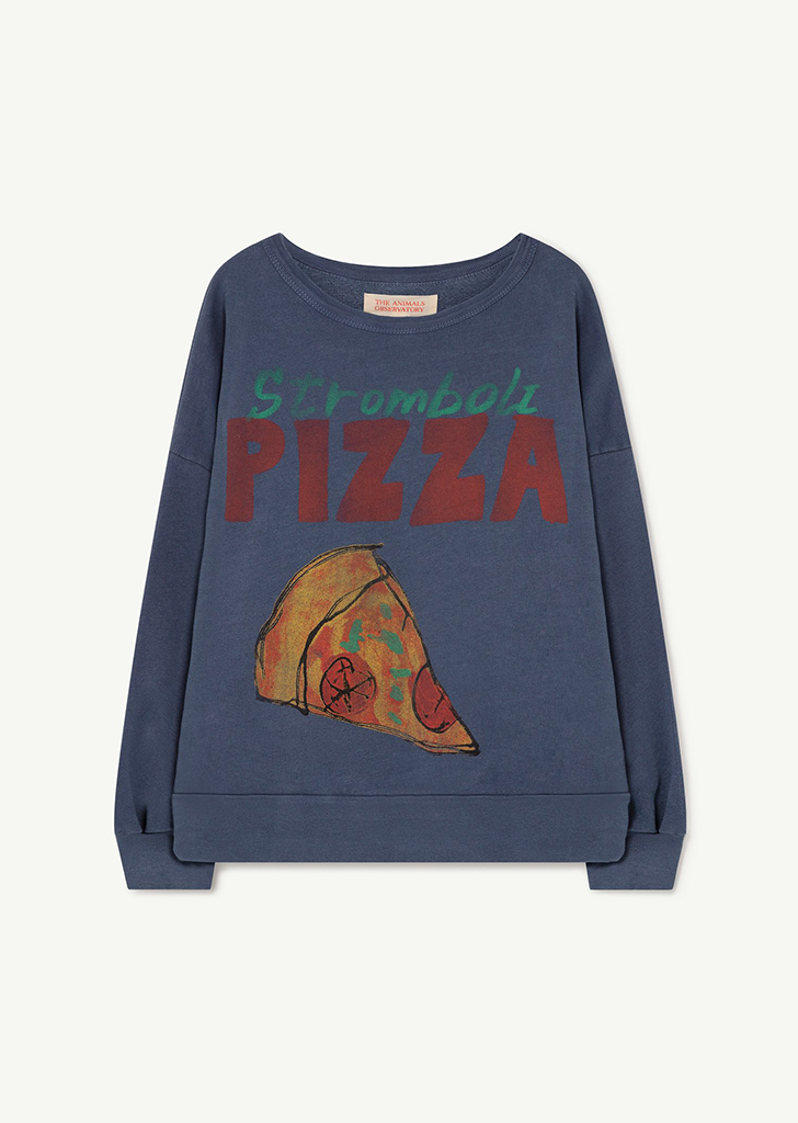 Big Bear Kids Sweatshirt - Navy Pizza_161_BN