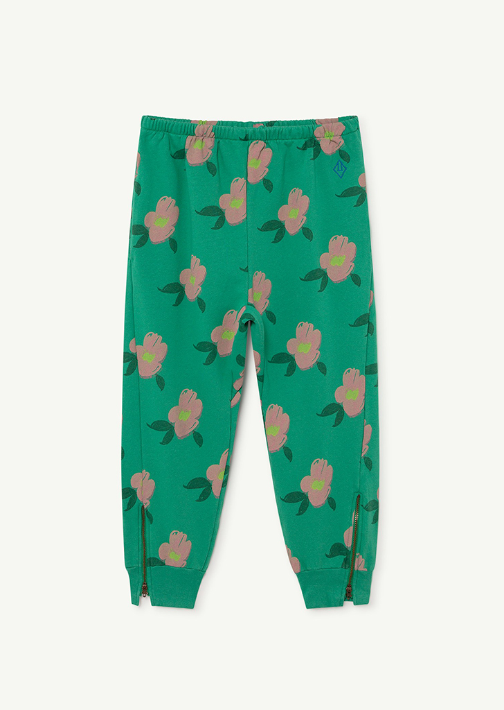 Panther Kid Pants - Green Flowers_255_AM